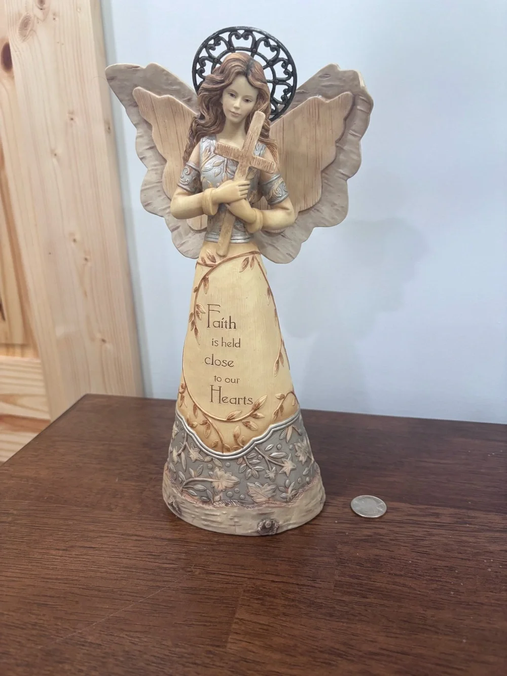 Angel Figurine Home Accent in Cream and Brown